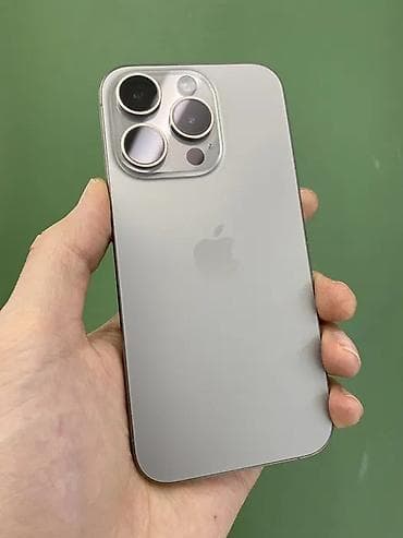 iphone 13 pro ma: IPhone 15 Pro, Б/у, 256 ГБ, Natural Titanium, Зарядное устройство, Защитное стекло, Чехол, 87 % — 2