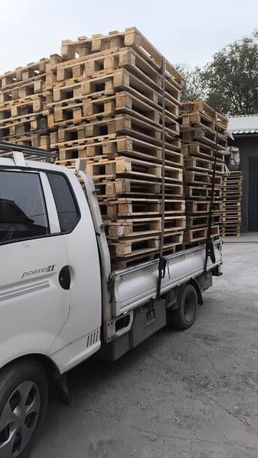 Деревянные поддоны (паллеты) - Материал: массив дерева - Конструкция at lalafo.kg Деревянные поддоны (паллеты) - Материал: массив дерева - Конструкция