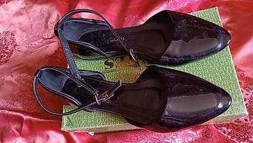 Аксессуарлар: БОСОНОЖКИ (Туфли). Лаковые ЧЕРНЫЕ .Размер -36. В хорошем — 4