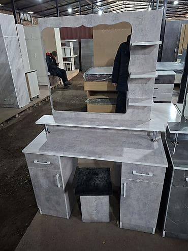 зеркало с комодом: Туалетный столик, Новый, С зеркалом, цвет - Белый, ЛДСП — 10