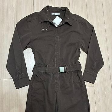 тактическая форма: Комбинезон ZARA, модель в стиле утилити. - Цвет: тёмно‑коричневый - — 3