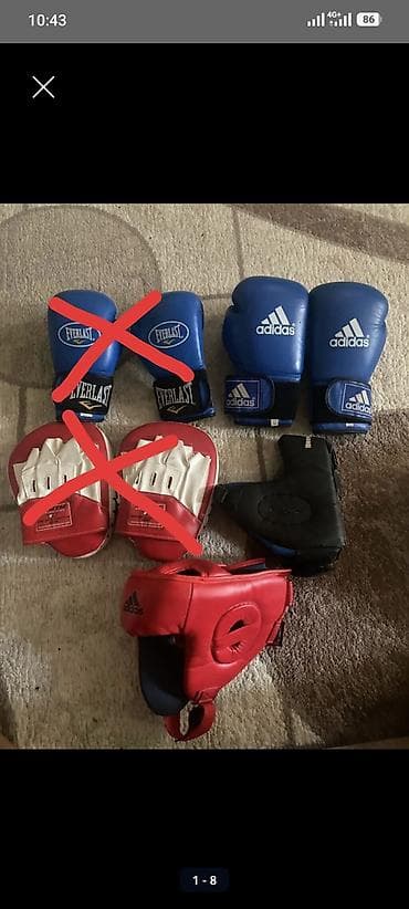 восточный форма: Продам боксерский комплект: шлемы, перчатки, лапы Продаю полный набор — 1