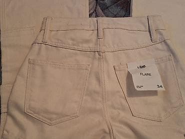 Платья: Брюки Клеш, Осень-весна, Хлопок, Новый, S — 5