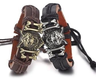 кожанный браслет: Билерик, Унисекс, Жаңы — 7