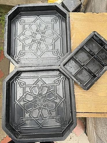 кыргызские узоры: Формы для тротуарной плитки (пластиковые) - Комплект форм разного — 6