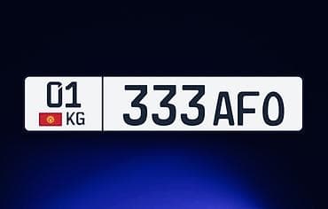 вешалка на авто: Автомобильный номерной знак формата Кыргызстан (KG), регион 01 — 1