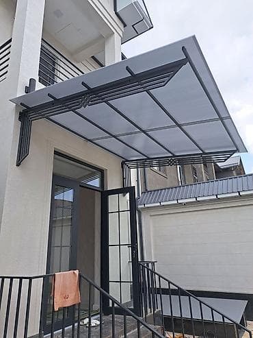 Все для дома и сада: Навес, Односкатный, Металл, Поликарбонат, Установка — 10