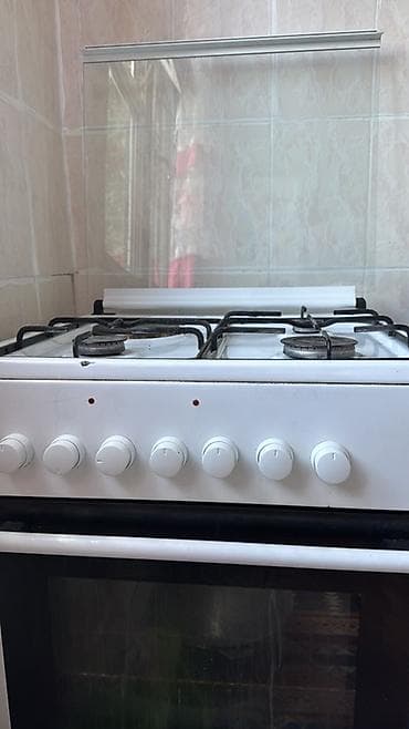 электрогазовые плиты: Газовая плита с электрической духовкой и откидной стеклянной крышкой — 2