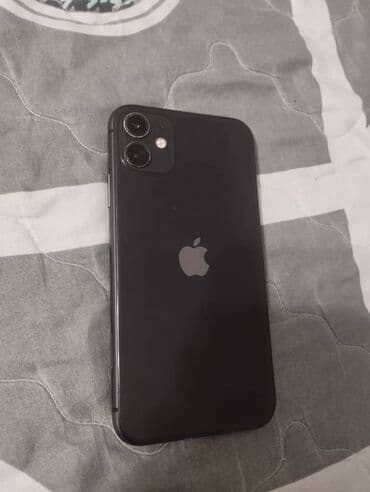 Акылдуу сааттар: IPhone 11, Колдонулган, 64 ГБ, Кара, Заряддоочу түзүлүш, Коргоочу айнек, 100 % — 1