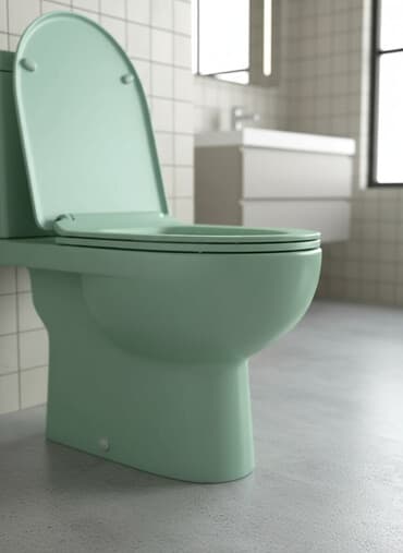 крышка на унитаз: Унитаз Напольный, Материал: Фарфор — 1