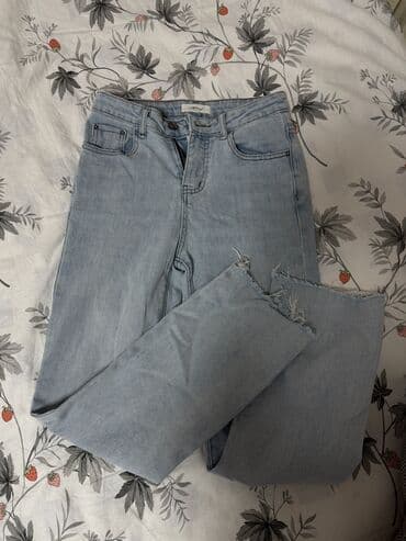 джинсы на девочку: Джинсы, Прямые, Китай, Средняя талия, M — 3