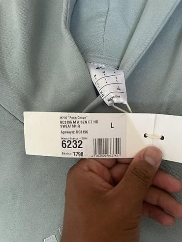 Толстовки: Худи adidas MA SZN FT HD (артикул KC3196) - Цвет: светло-серый - — 3