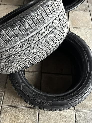 140 280: Шины 245 / 45 / R 18, Зима, Б/у, Пара, Легковые, Hankook — 2