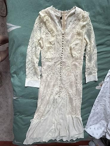 браслет chanel: Состояние (новое/1-2 раза надевала) Айвори/молочное кружевное платье — 4