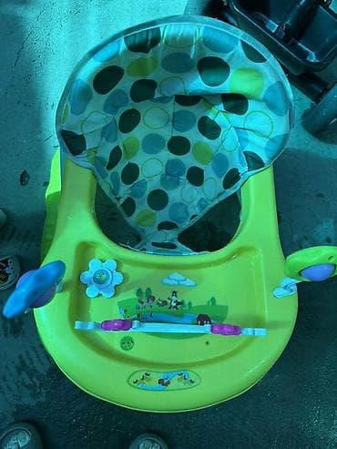 stick game: Детские ходунки с игровой панелью - Яркий корпус салатово‑жёлтого — 1