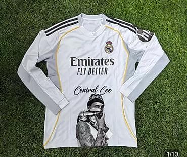 tech flece: Футбольная длиннорукавная игровая майка Real Madrid (белая) с — 1