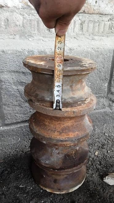 down pipe: Колесы рельсовые продаю, одна шт 5000 сом. Все размеры на фото — 4