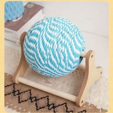 Грызуны: ⸻ Игрушка-когтеточка для кошек — прочный катящийся мяч из бумажной — 4