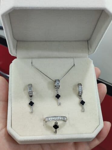 набор пандора: Серебряный Набор+ Цепочка Дизайн под Ванклиф Серебро 925 пробы — 4