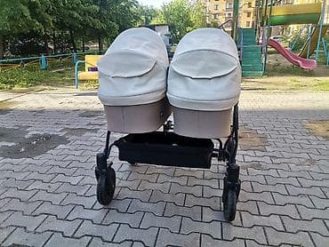 Коляскалар: Коляска для двойни RIKO Basic (2 в 1) - Формат «бок о бок»: две — 1