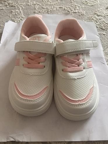 кросовки для девочек: Детские кроссовки для девочки Размер 27 - Цвет: белый с розовыми — 3