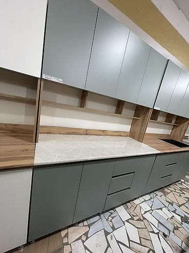 Эмерек гарнитурлары: Кухонные гарнитуры в современном минималистичном стиле - Прямые — 3