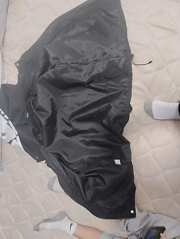 Жынсылар жана шымдар: Детская утеплённая куртка с капюшоном. - Дизайн: чёрно-белый принт в — 5