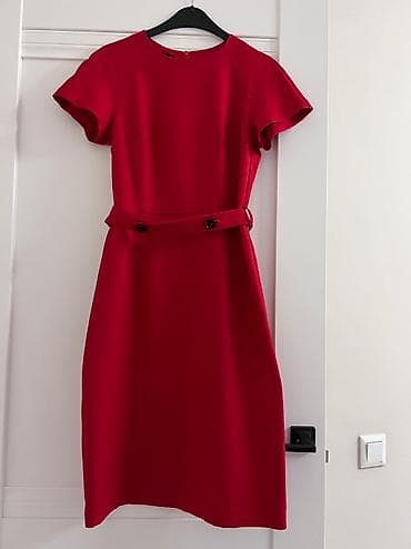 кызыл кия кыз: Күнүмдүк көйнөк, Made in KG, Күз-жаз, Узун модель, Пахта, Футляр, S — 2