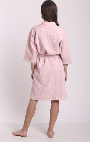 домашние халаты больших размеров: Халат, Вафли кездеме, Туркия, XS, S, L — 18