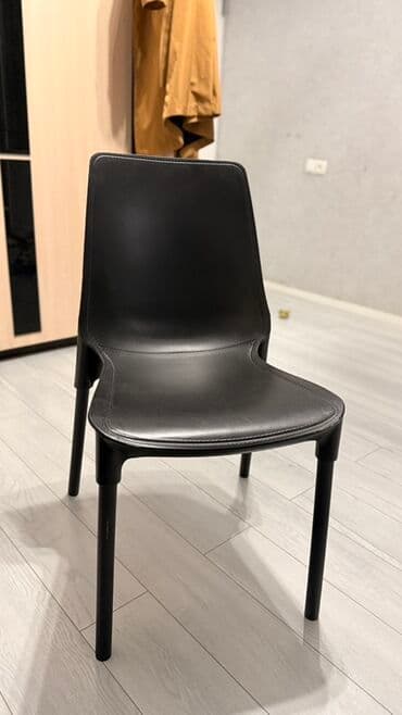 пластиковые кухонные стулья: Ашкана үчүн отургуч, Башка материал, түсү - Кара — 5