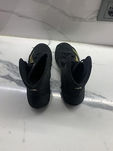 Мужская обувь: Борцовки Adidas Adizero черные с золотыми полосами. - Высокий силуэт — 4