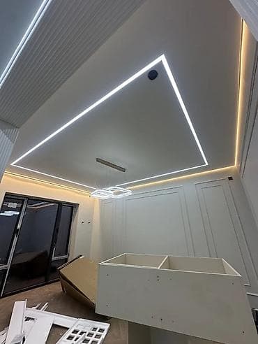 ness construction: Натяжной потолок Матовое, 3D потолки, Глянцевое Бесплатный замер, Гарантия, Монтаж — 6