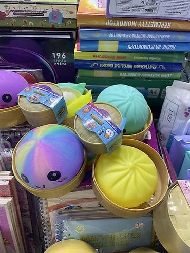 bean boozled: Сквиши-игрушка «Bun / Dim Sum» в круглой коробочке (ONE SET SUGAR — 3