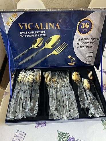 ложек: Набор столовых приборов Vicalina VL368 — 36 предметов, нержавеющая — 2