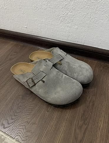 для обувь: Сабо (мюли) серого цвета из замши. Birkenstock Особенности: - — 2