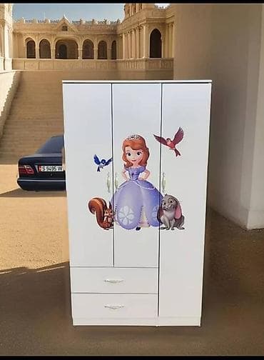 Детский шкаф, Новый, Для одежды, Для девочки, ДСП, цвет - Белый, Платная доставка at lalafo.kg Детский шкаф, Новый, Для одежды, Для девочки, ДСП, цвет - Белый, Платная доставка