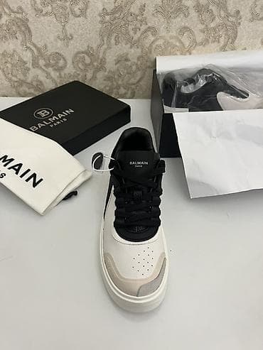 Мужские кроссовки, 41, Balmain, Новый, цвет - Белый, Самовывоз