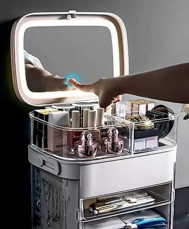 mf doom: Органайзер для косметики с зеркалом и подсветкой - Многоуровневая — 2
