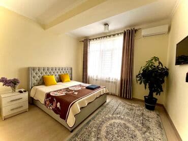 суточный квартира бишкек 2 комнатная: 2 комнаты, Душевая кабина, Постельное белье, Кондиционер — 1