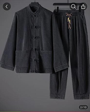 китайская национальная одежда: Костюм в восточном стиле (джекет + брюки) - Цвет — 3