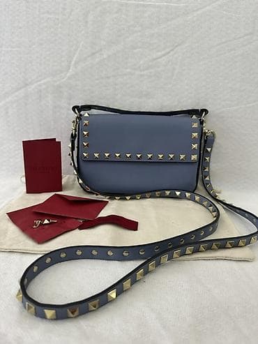 valentino garavani: Оригинал! Сумка Valentino Garavani Rockstud - Цвет: пудрово‑голубой — 1