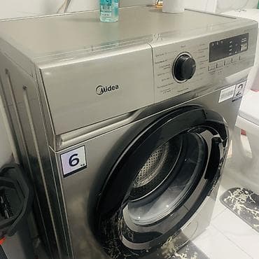 калеса на спринтер: Стиральная машина Midea, фронтальная загрузка, серебристый корпус — 1