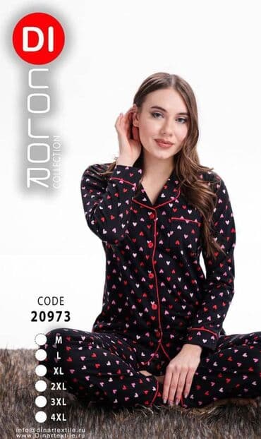 белая ночная сорочка: Пижама, Хлопок, Узбекистанская, XS, S, L — 3