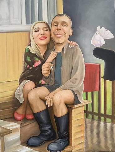 реставрация картины иисуса: Портреты по фотографии на заказ - Жанр: реалистичные портреты. - — 7