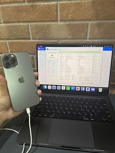 face id: IPhone 13 Pro Max, Б/у, 256 ГБ, Графит, Защитное стекло, Коробка, 83 % — 9