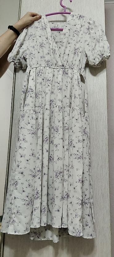 платья летние: Летнее лёгкое платье в цветочек на подкладе + белое платье мини — 3