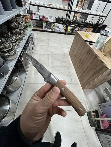 Посуда: Набор кухонных ножей HausRoland, 8 предметов, в деревянной подставке — 7