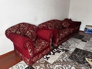 диван для кухни бишкек: Комплект мягкой мебели, цвет - Красный — 8