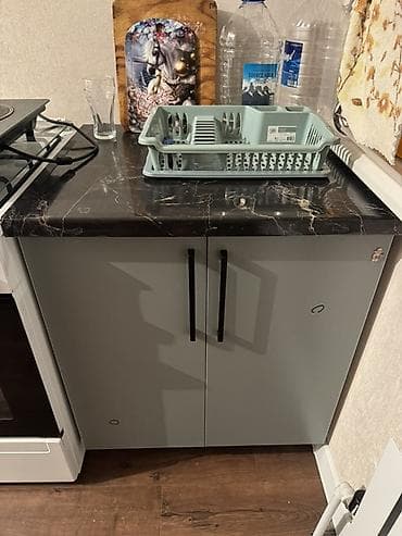 камод для одежды: Тумба для кухни, Без мойки, Напольная, цвет - Серый — 1