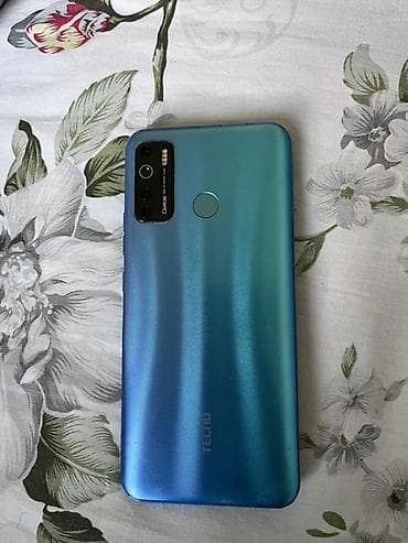 Tecno Camon 15 Air, Б/у, 64 ГБ, цвет - Синий, 2 SIM